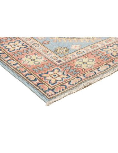 Tappeto Kazak Afghanistan 86x281 Azzurro Cielo