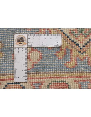 Tappeto Kazak Afghanistan 86x281 Azzurro Cielo