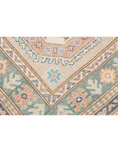 Tappeto Kazak Afghanistan 82x295 Beige Turchese