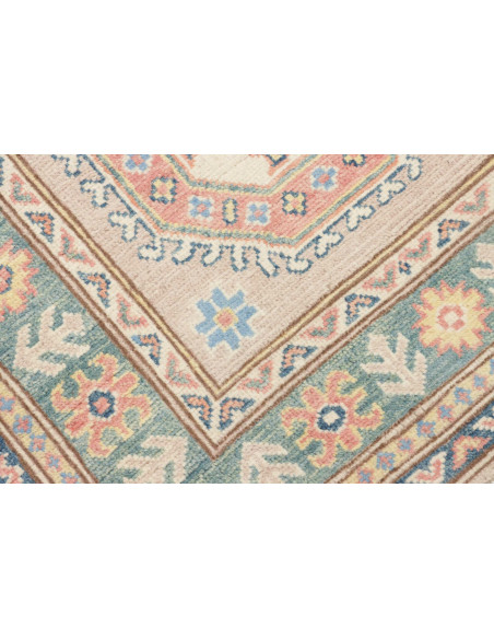 Tappeto Kazak Afghanistan 82x295 Beige Turchese
