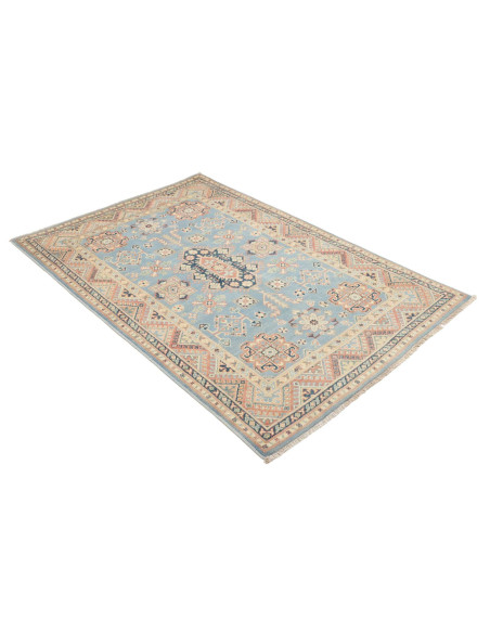Rug Kazak Afghanistan 120x181 Sky Blue Cream Li