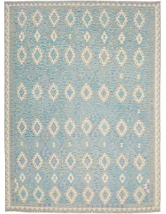 Rug Kilim Afghanistan 266x352 Blue Azure Cream