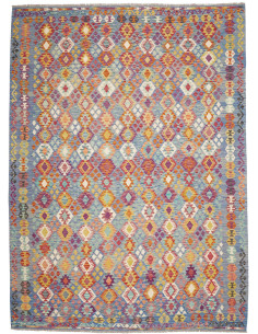 Rug Kilim Afghanistan 267x359 Sky Blue Orange R