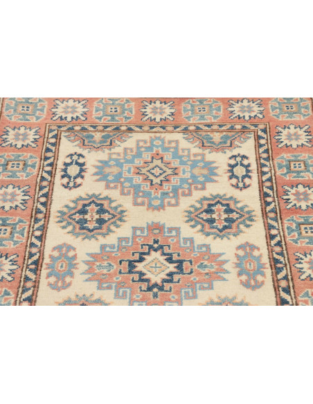 Tappeto Kazak Afghanistan 84x133 Crema Blu Chia