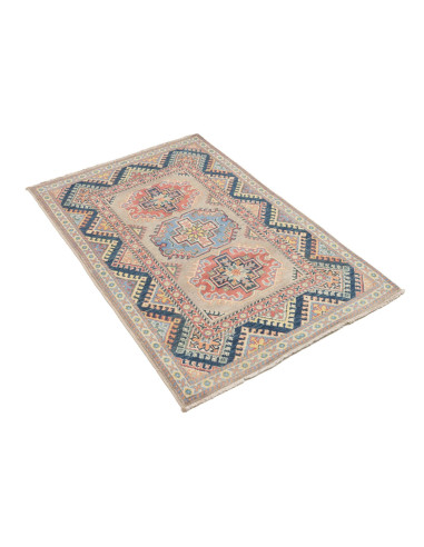 Tappeto Kazak Afghanistan 86x130 Beige Grigio C