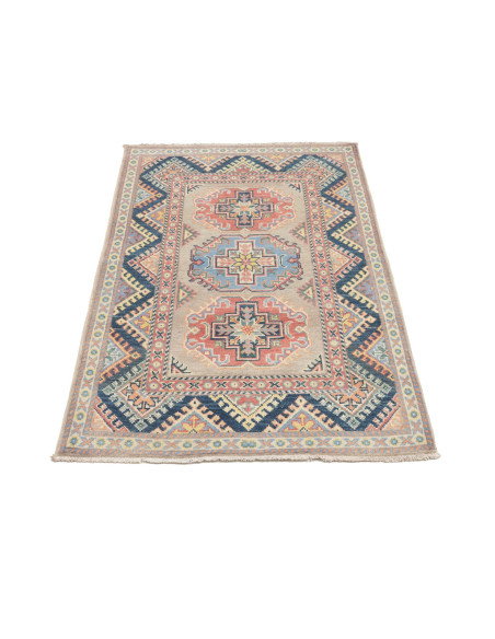 Rug Kazak Afghanistan 86x130 Light Grey Beige N