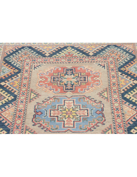 Rug Kazak Afghanistan 86x130 Light Grey Beige N