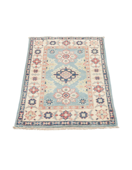 Tappeto Kazak Afghanistan 61x93 Azzurro Crema A