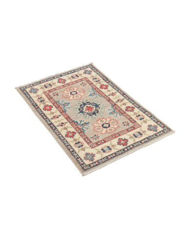 Rug Kazak Afghanistan 62x90 Grey Beige Blue Cor