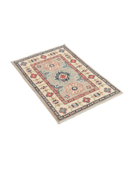 Tappeto Kazak Afghanistan 62x90 Grigio Beige Bl