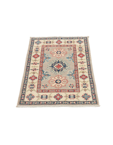 Rug Kazak Afghanistan 62x90 Grey Beige Blue Cor