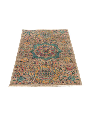 Rug Mamlouk Pakistan 81x125 Beige Brown Teal Bl
