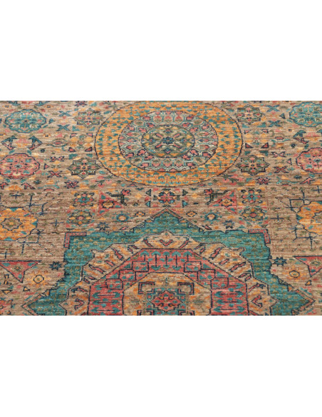 Rug Mamlouk Pakistan 81x125 Beige Brown Teal Bl