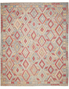 Tappeto Kilim Afghanistan 307x383 Grigio Azzurr