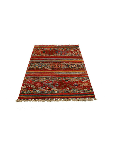 Rug Samarkand Pakistan 99x148 Bordeaux Red Blue