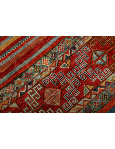 Rug Samarkand Pakistan 99x148 Bordeaux Red Blue