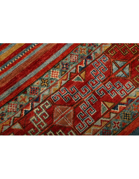 Rug Samarkand Pakistan 99x148 Bordeaux Red Blue