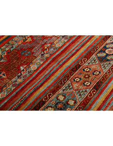 Rug Samarkand Pakistan 99x148 Bordeaux Red Blue