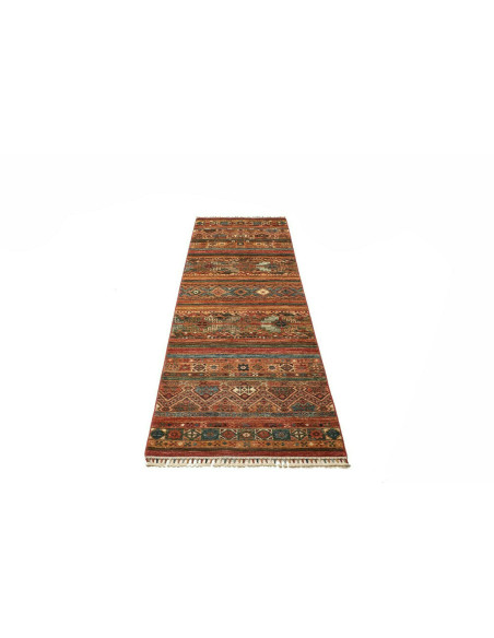 Rug Samarkand Pakistan 81x251 Terracotta Teal B
