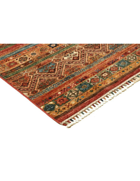 Rug Samarkand Pakistan 81x251 Terracotta Teal B