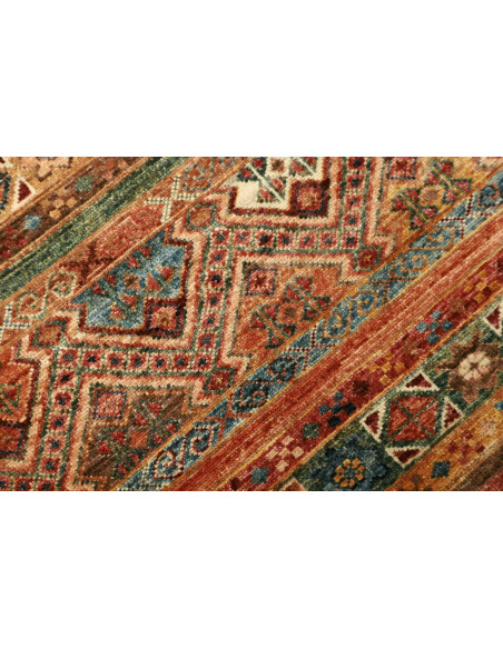 Rug Samarkand Pakistan 81x251 Terracotta Teal B
