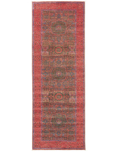Rug Mamlouk Pakistan 83x236 Deep Red Olive Gree
