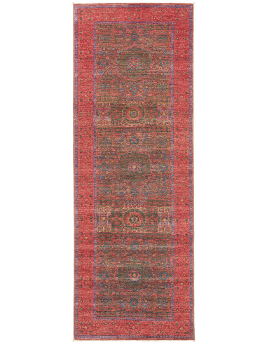 Tappeto Mamlouk Pakistan 83x236 Rosso Bordeaux