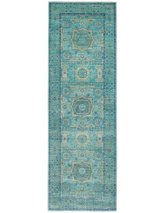 Rug Mamlouk Pakistan 80x248 Blue Turquoise Teal
