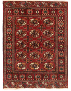 Tappeto Torkaman Persia marrone blu 108x150