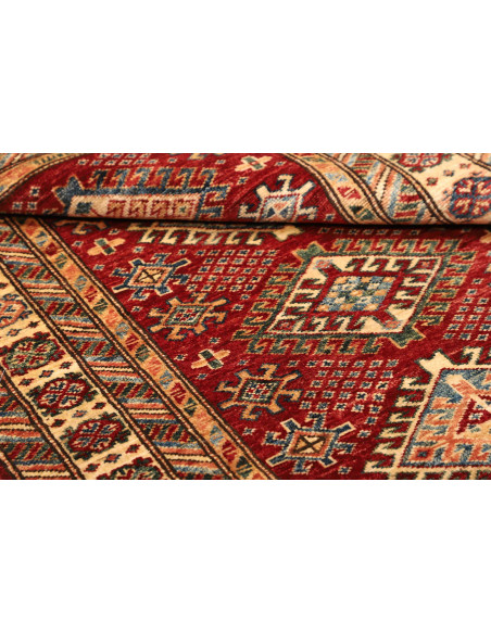 Rug Kazak Fine Pakistan 95x155 Burgundy Red Bei