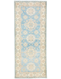 Rug Kazak Afghanistan 79x191 Sky Blue Cream Bei
