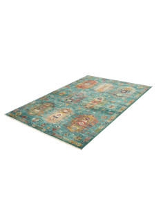 Rug Tribal Pakistan 126x189 Turquoise Red Orang 2