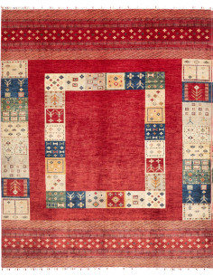 Rug Siva Pakistan 244x296 Red Cream Beige Blue