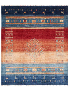 Rug Siva Pakistan 245x285 Blue Red Beige