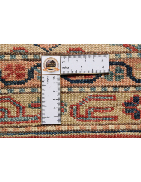 Tappeto Kazak Fine Pakistan 206x299 Crema Rosso