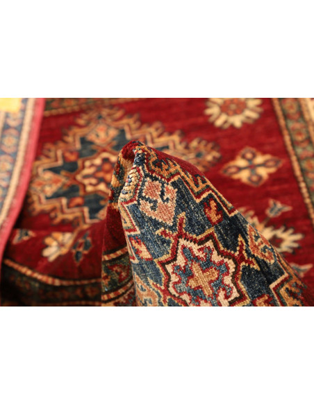 Rug Kazak Fine Pakistan 98x139 Scarlet Red Deep