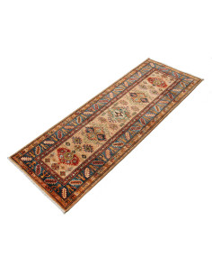 Tappeto Kazak Fine Pakistan 64x179 Beige Blu Ro 2
