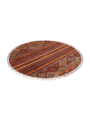 Rug Samarkand Pakistan 143x143 Burgundy Rust Or