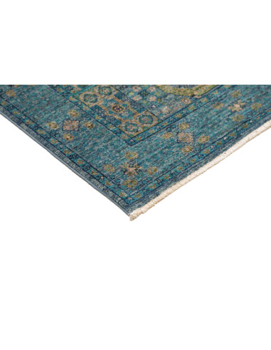 Rug Mamlouk Pakistan 79x208 Teal Gold Beige