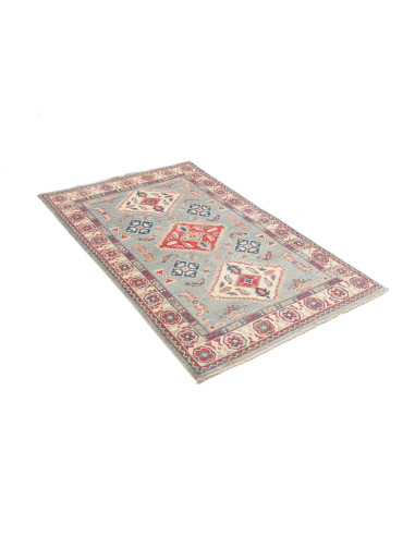 Tappeto Kazak Afghanistan 100x149 Blu Cielo Ros