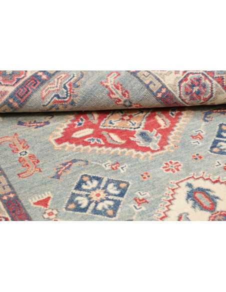 Tappeto Kazak Afghanistan 100x149 Blu Cielo Ros