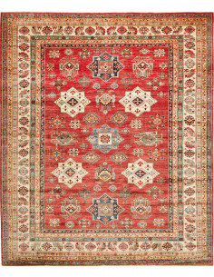 Rug Kazak Fine Pakistan 260x312 Red Cream Blue
