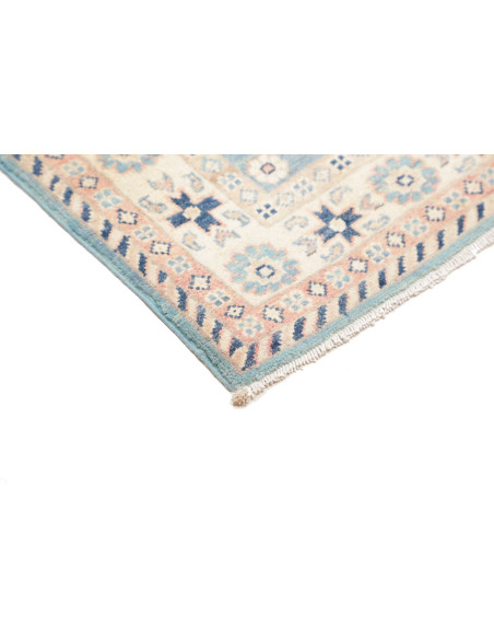 Tappeto Kazak Afghanistan 83x126 Azzurro Crema