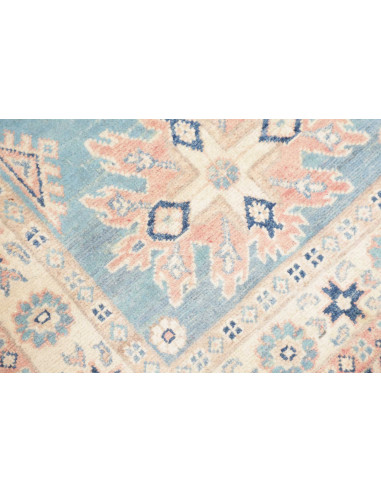 Tappeto Kazak Afghanistan 83x126 Azzurro Crema