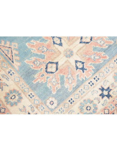 Rug Kazak Afghanistan 83x126 Sky Blue Cream Pea