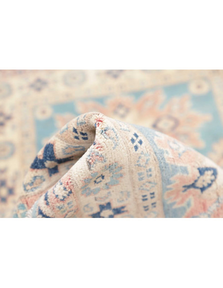 Rug Kazak Afghanistan 83x126 Sky Blue Cream Pea