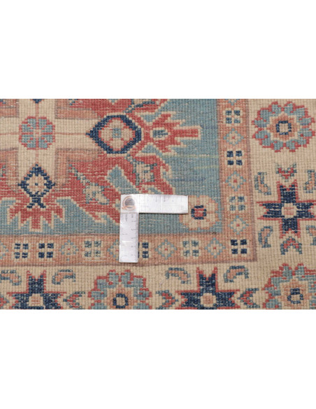 Rug Kazak Afghanistan 83x126 Sky Blue Cream Pea