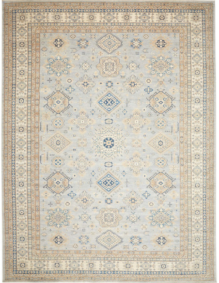 Rug Kazak Fine Pakistan 280x369 Sky Blue Beige