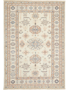 Tappeto Kazak Fine Pakistan 124x178 Crema Blu T