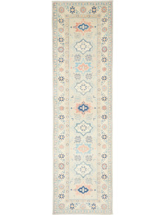 Tappeto Kazak Afghanistan 83x294 Crema Avorio B